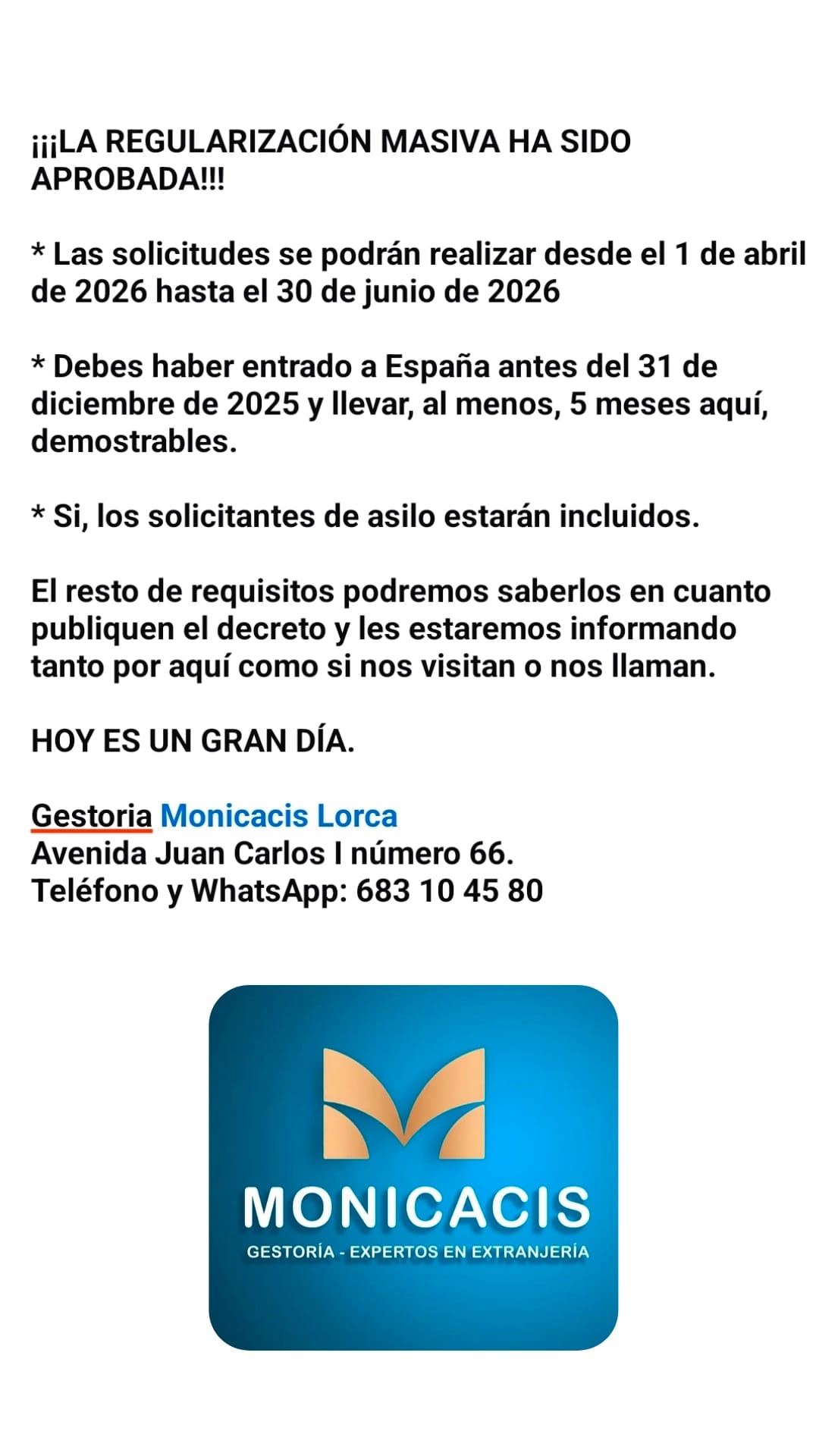 El Gobierno aprueba la regularización extraordinaria de inmigrantes en 2025: guía completa y trámites en Lorca
